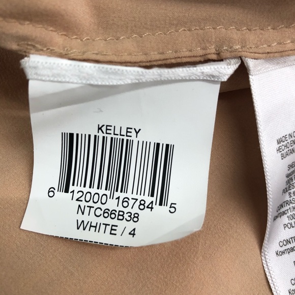 BCBG MaxAzria Kelly White Lace Tan Back Zip Dress - Picture 6 of 6